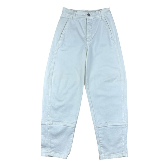 Everlane The Utility Barrel Pant High-Rise Crop Bone White Stretch Grunge Sz 0 - Picture 15 of 15